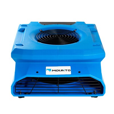 MOUNTO 1/4hp 1200cfm 2 Speed Low Profile Air Mover Floor Carpet Dryer Blower Fan for Water Damage Restoration