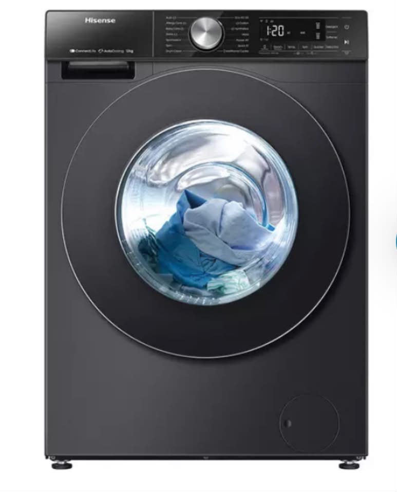 Hisense 12kg Washer Dryer (8kg Dry) - Auto Dosing, Wi-Fi, 1400 RPM - Black
