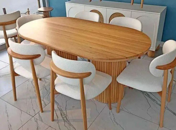 Treated Cyprus Wood Dining Table & 6 Chairs (new) for sale in Ngong Road, Nairobi